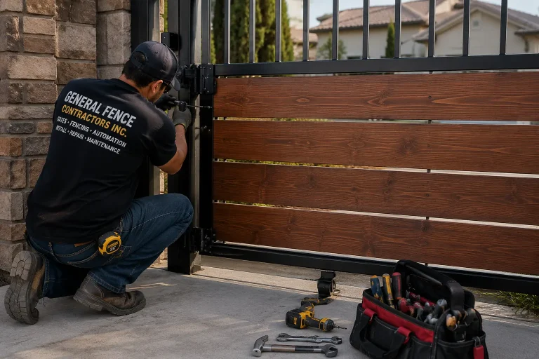 Fence and gate repair work