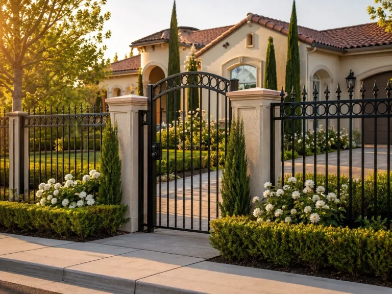 Ornamental iron fencing and railing