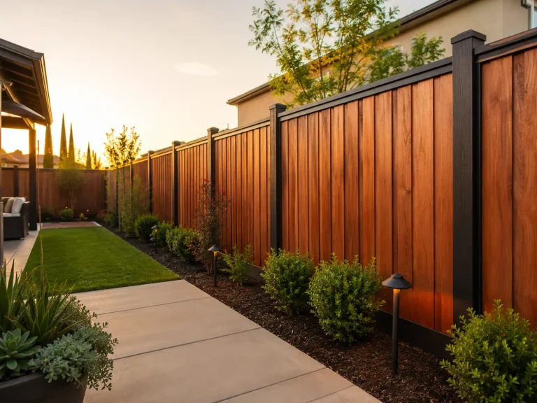 Privacy fence installation in the Central Valley